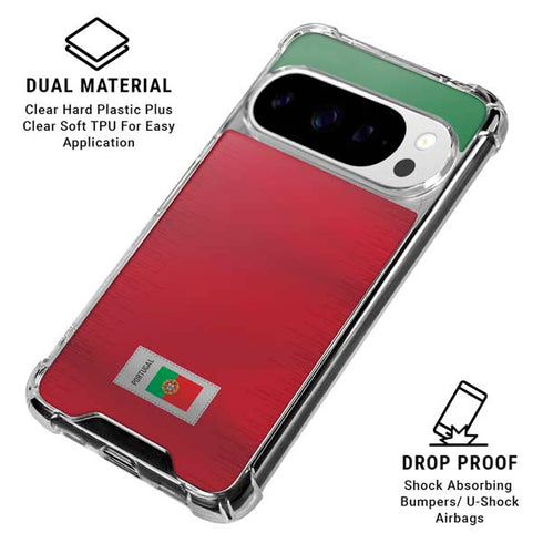 Portugal Soccer Flag Google Pixel 10 Pro Clear Case